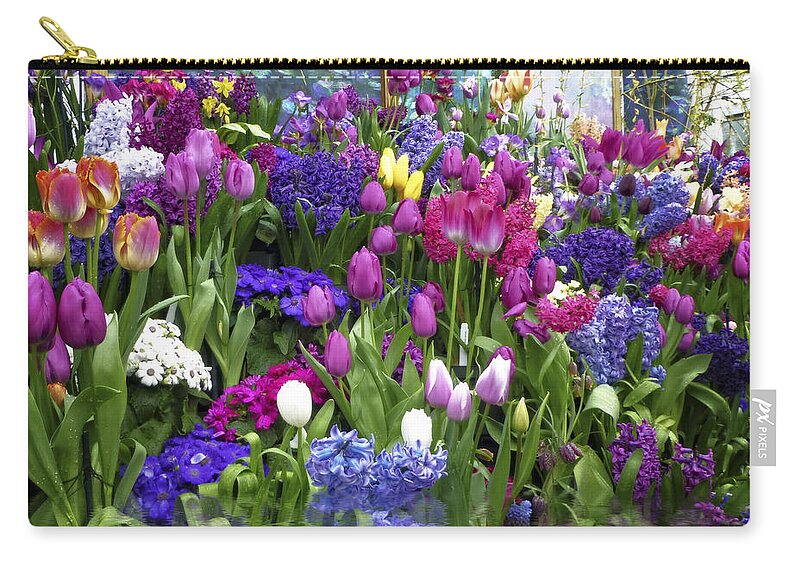 Flower Zip Pouch featuring the photograph Monet Garden Inspiration1 by Dee Flouton