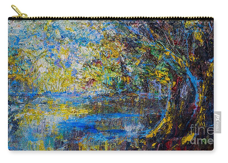 #creativemother Zip Pouch featuring the painting Monet's Swamp by Francelle Theriot