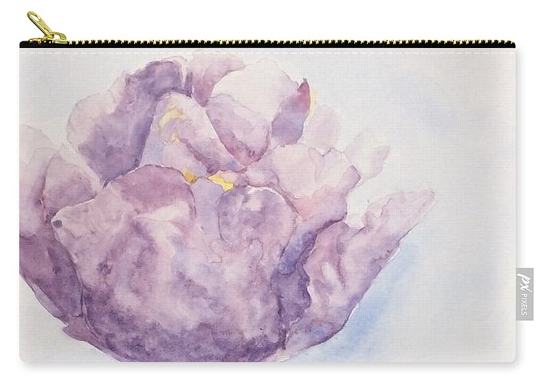 Monet Zip Pouch featuring the painting Monet's Tulip by Emily Page