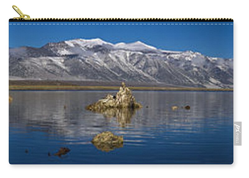 Mono Lake Pano Zip Pouch featuring the photograph Mono lake pano by Wes and Dotty Weber