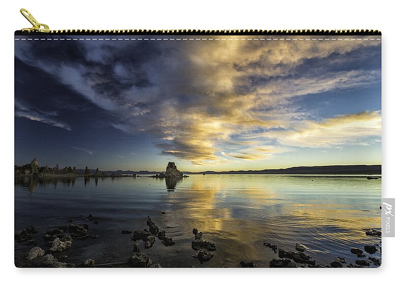California Zip Pouch featuring the photograph Mono Lake Sunrise by Timothy Hacker