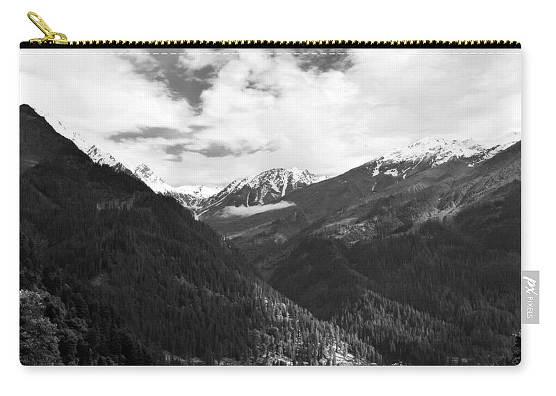 Mountains Zip Pouch featuring the photograph Monochrome heights by Sumit Mehndiratta