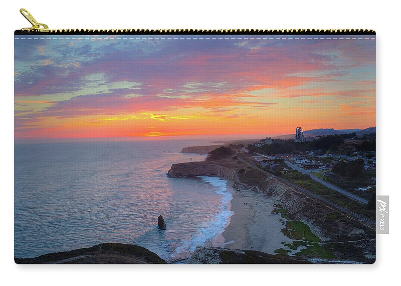 Above Zip Pouch featuring the photograph Monsoonal Sunset by David Levy