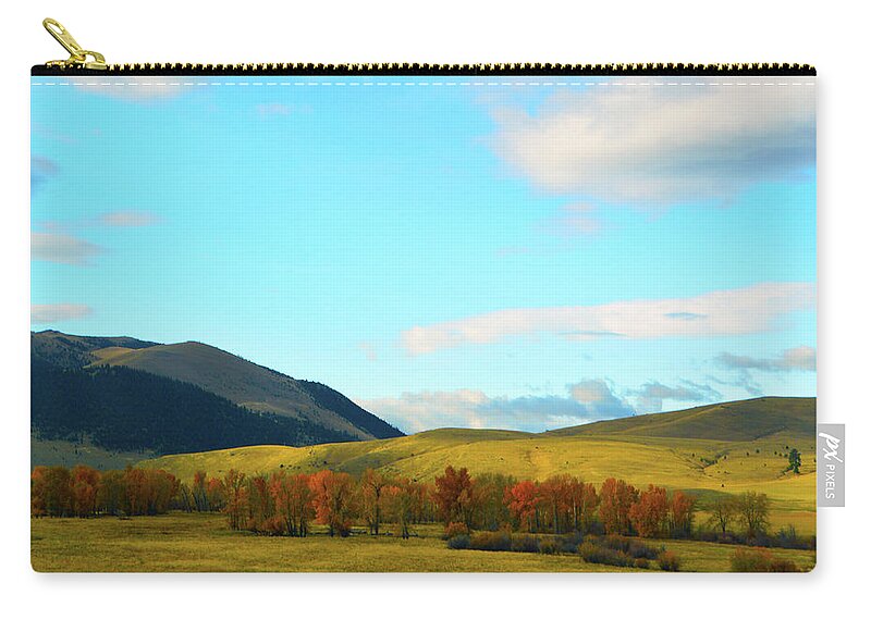  Zip Pouch featuring the photograph Montana Fall Trees by Brian O'Kelly