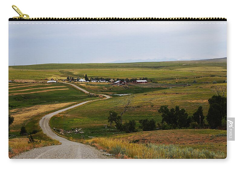 Ranch Scene Zip Pouch featuring the photograph Montana Ranch 3 by Kae Cheatham