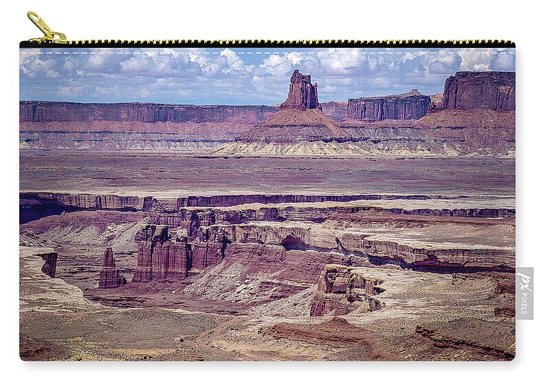 Utah Carry-all Pouch featuring the photograph Monument Basin, Canyonlands by Gary Shepard