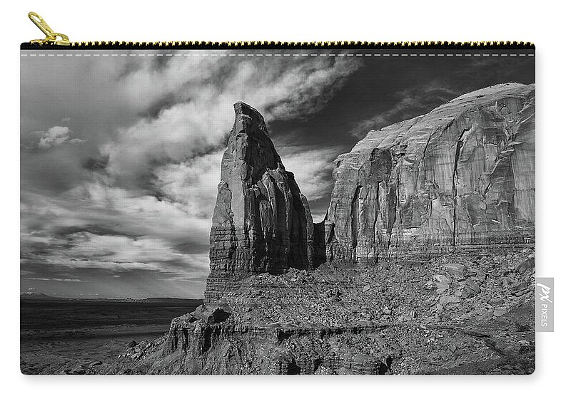 Monument Valley Zip Pouch featuring the photograph Monument Valley View by Art Cole