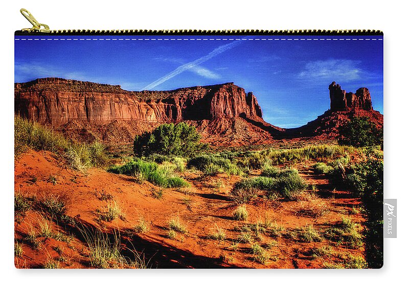 Utah Zip Pouch featuring the photograph Monument Valley Views No. 9 by Roger Passman