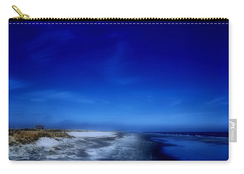 Jersey Shore Zip Pouch featuring the photograph Mood Of A Beach Evening - Jersey Shore by Angie Tirado