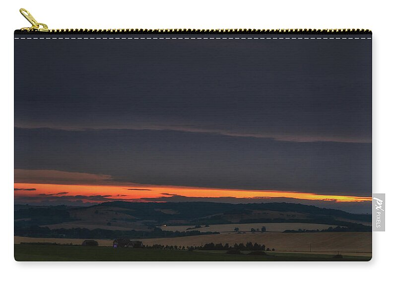 Berkshire Zip Pouch featuring the photograph Horizon on Fire by Framing Places