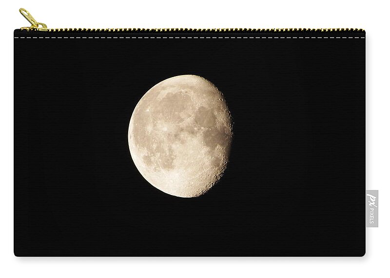 Moon Zip Pouch featuring the photograph Moon 3 by Cathy Harper