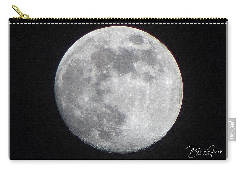  Zip Pouch featuring the photograph Moon by Brian Jones