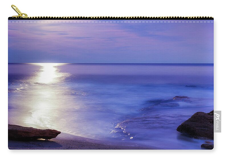 Beach Zip Pouch featuring the photograph Moon Dance by Jo Ann Tomaselli