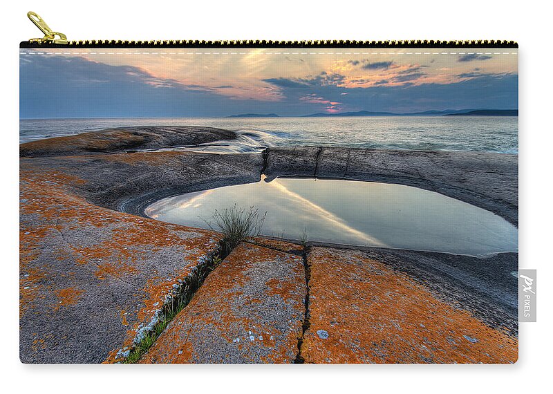 Water Zip Pouch featuring the photograph Moon Flower by Doug Gibbons