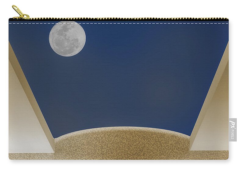 Photography Zip Pouch featuring the photograph Moon Roof by Paul Wear