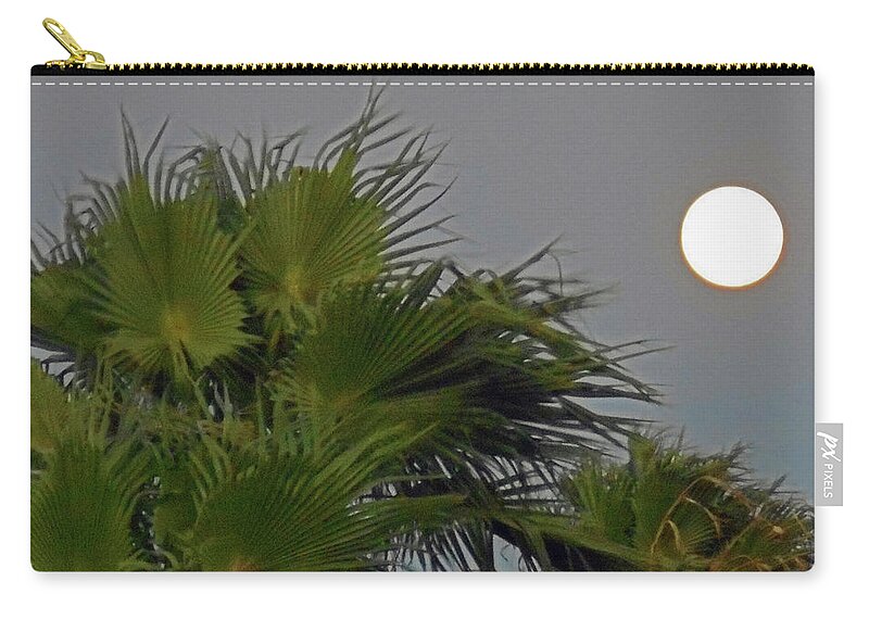  Skies Zip Pouch featuring the photograph Moonstruck 3 by Ron Kandt