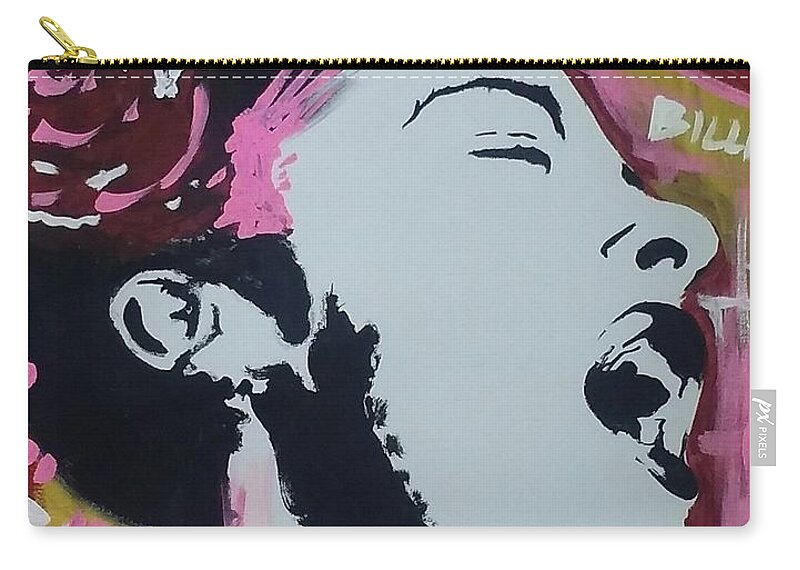 Jazz Zip Pouch featuring the painting Moore Holidays by Antonio Moore