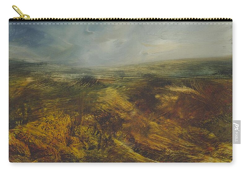 Moorland Carry-all Pouch featuring the painting Moorland 71 by David Ladmore