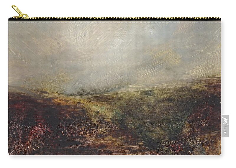 Moorland Carry-all Pouch featuring the painting Moorland 76 by David Ladmore