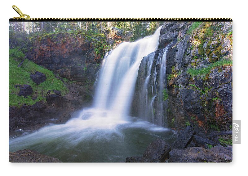 Waterfalls Zip Pouch featuring the photograph Moose Falls by Nancy Dunivin