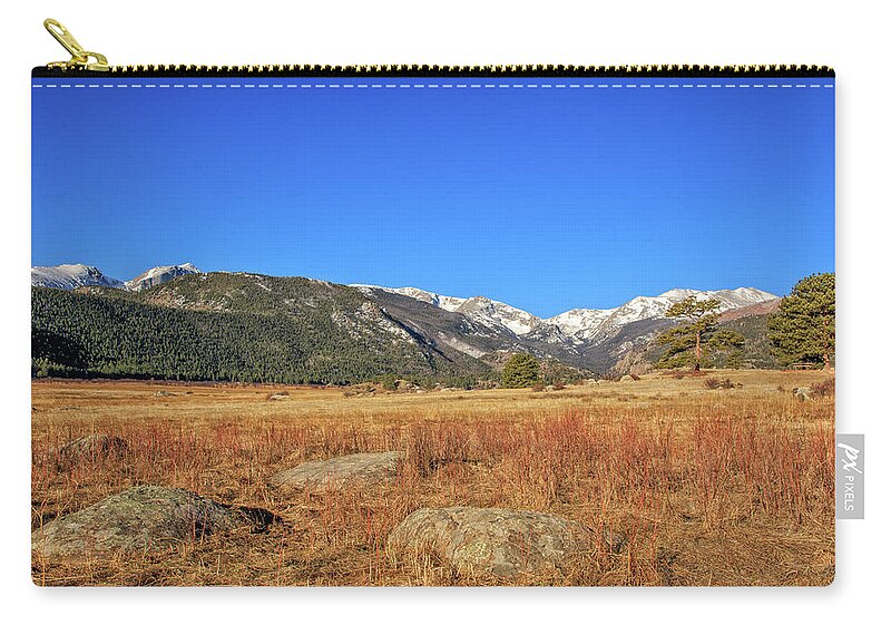  Zip Pouch featuring the photograph Moraine Park in Rocky Mountain National Park by Peter Ciro