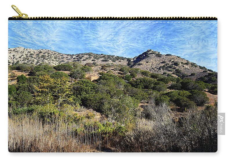 Castle Peak Zip Pouch featuring the photograph Morning At Castle Peak Park by Glenn McCarthy Art and Photography