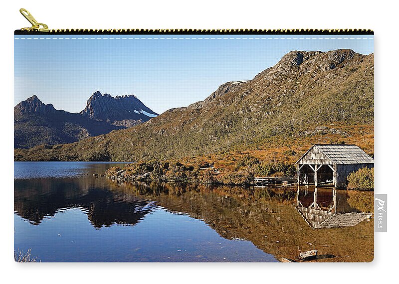 Morning Zip Pouch featuring the photograph Morning at Dove Lake by Nicholas Blackwell