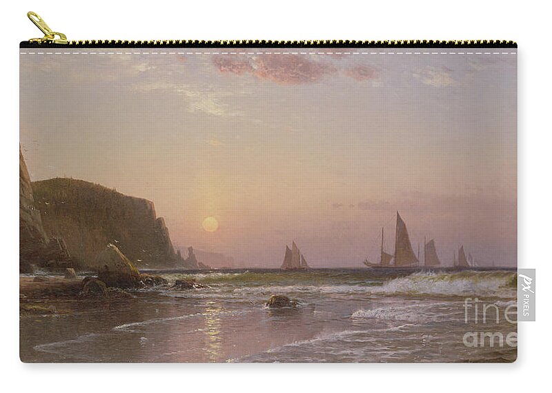 Canadian Zip Pouch featuring the painting Morning at Grand Manan by Alfred Thompson Bricher