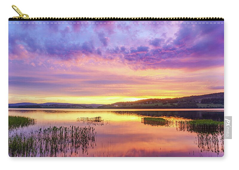Europe Zip Pouch featuring the photograph Morning fire by Dmytro Korol