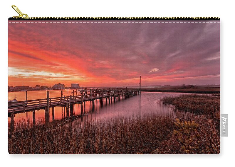 Southport Zip Pouch featuring the photograph Morning in Souhtport by Nick Noble
