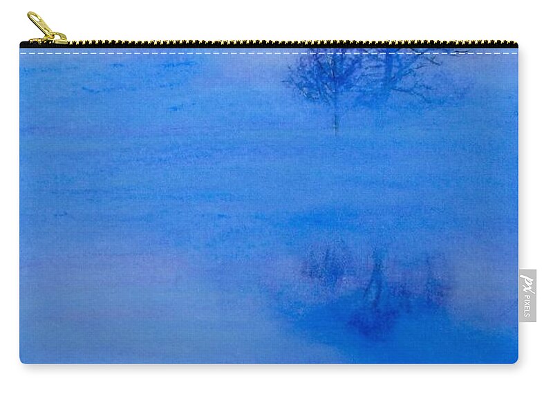 Reflections Zip Pouch featuring the painting Morning Reflections by Cara Frafjord