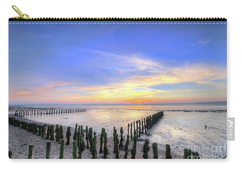Bay Zip Pouch featuring the photograph Morning River by Svetlana Sewell