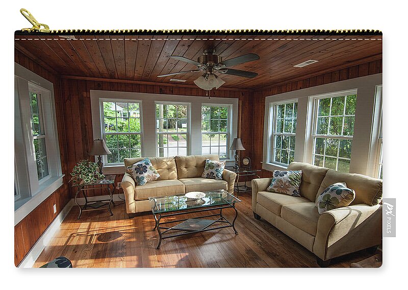 Color Image Zip Pouch featuring the photograph Morning Room by Brian Green