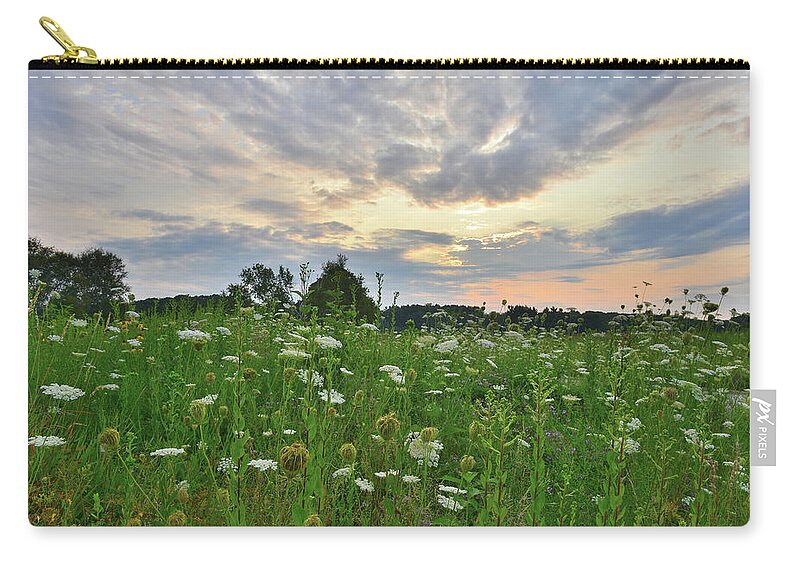 Sunflowers Zip Pouch featuring the photograph Morning Sky over Pleasant Valley by Ray Mathis