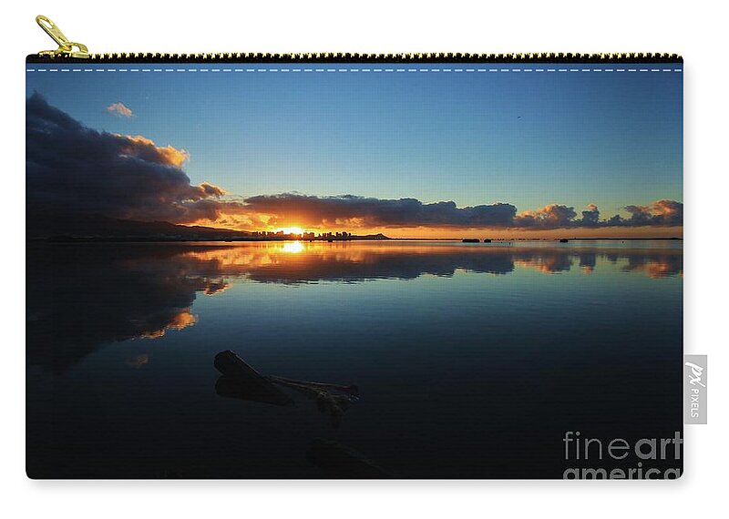Honolulu Zip Pouch featuring the photograph Morning Sun by Craig Wood