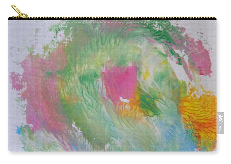 Contemporary Zip Pouch featuring the painting Morning Surf by Fred Wilson