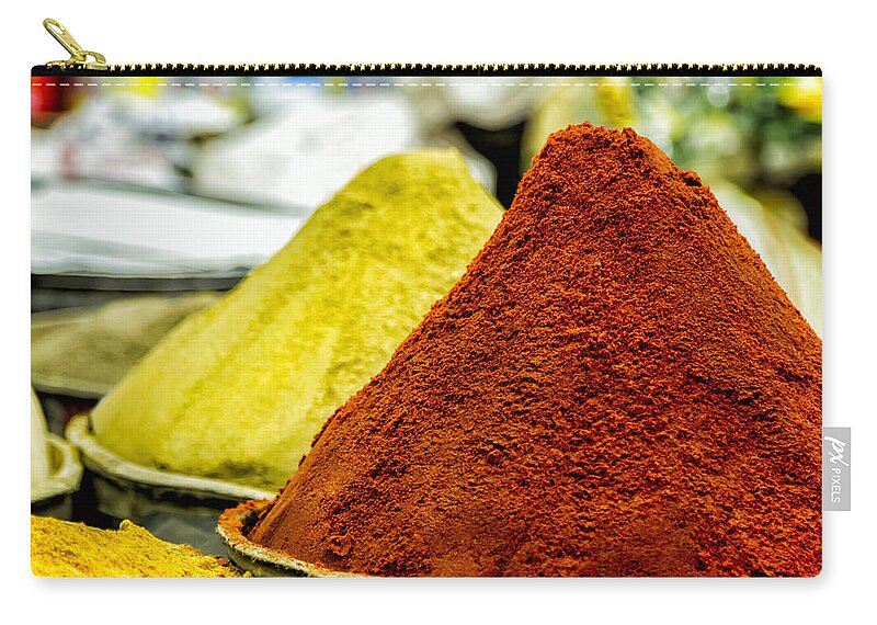 Spices Zip Pouch featuring the photograph Moroccan Spices by Lindley Johnson