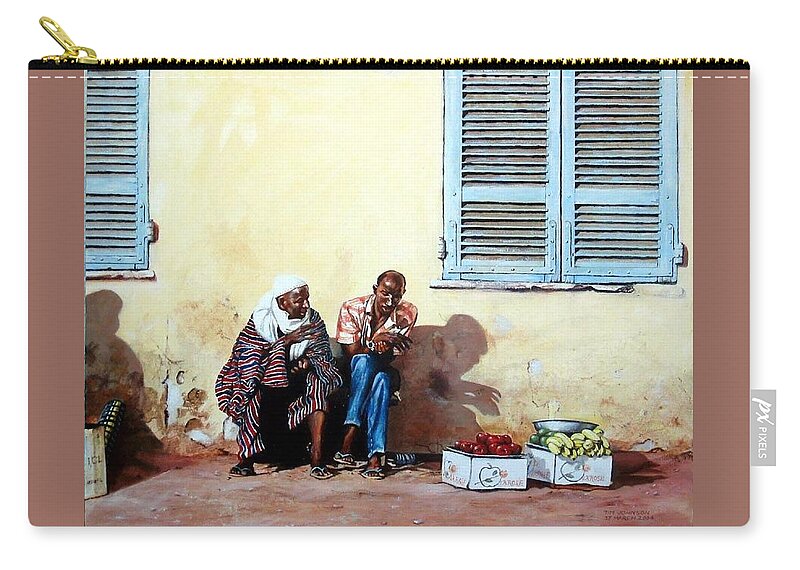 Vendors Zip Pouch featuring the painting Morocco by Tim Johnson