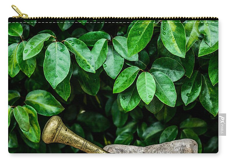Mortar And Pestle Zip Pouch featuring the photograph Mortar And Pestle by Marco Oliveira