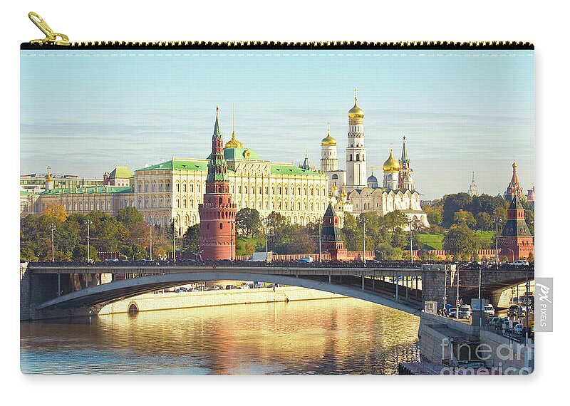 Moscow Zip Pouch featuring the photograph Moscow, Kremlin by Irina Afonskaya