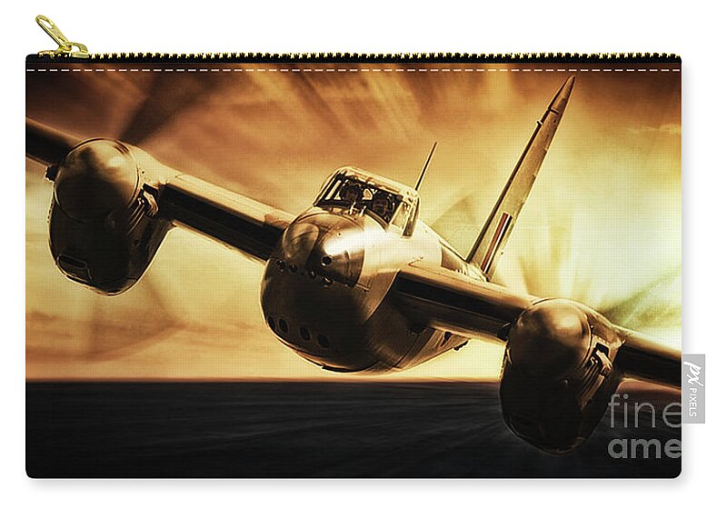 Mosquito Zip Pouch featuring the digital art Mosquito by Airpower Art