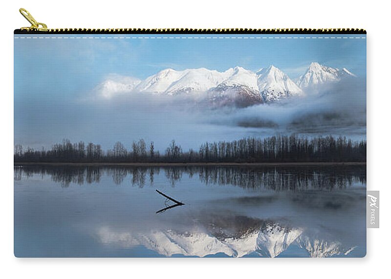 Mosquito Lake Carry-all Pouch featuring the photograph Mosquito Lake Panorama by David Kirby