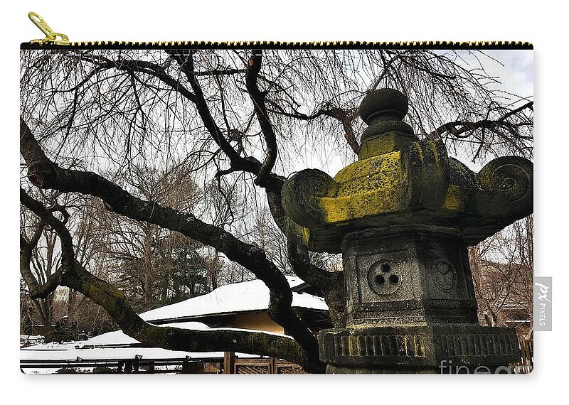 Mossy Zip Pouch featuring the photograph Moss on Stone by Onedayoneimage Photography