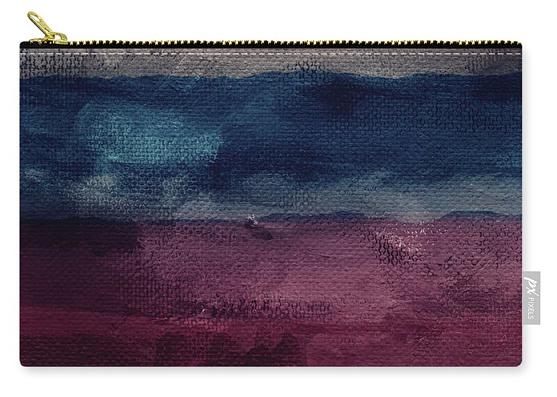 Abstract Zip Pouch featuring the painting Most Of All- Abstract Art by Linda Woods by Linda Woods