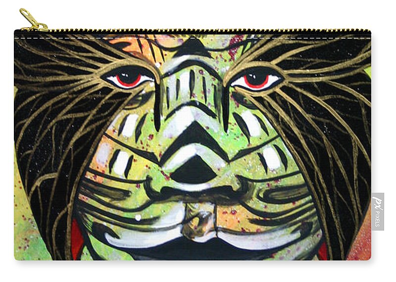 Eyes Zip Pouch featuring the painting Mother Earth 810 by M E