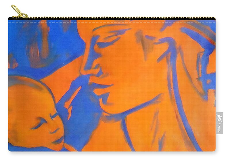 Art Zip Pouch featuring the painting Motherhood II by Helena Wierzbicki