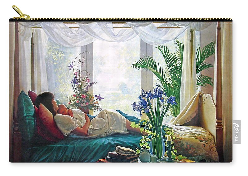 Mother Zip Pouch featuring the painting Mother's Love by Greg Olsen