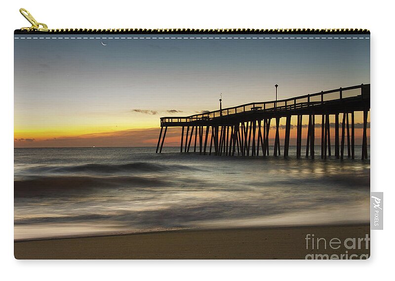 Coastal Zip Pouch featuring the photograph Motion of the Ocean Sunrise Coastal Landscape by PIPA Fine Art - Simply Solid