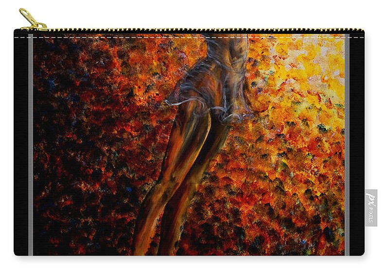 Motivational Zip Pouch featuring the painting Motivational Dance Goals by Nik Helbig