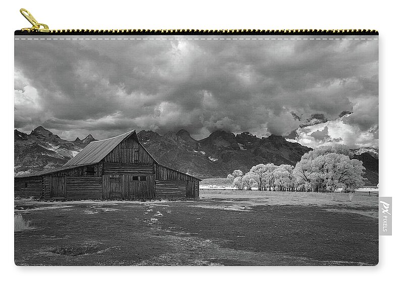 Barn Carry-all Pouch featuring the photograph Moulton Barn at the Tetons by John Roach